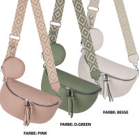 Bauchtasche  Umhängetasche Crossbody-Bag Hüfttasche Kunstleder Italy-Design