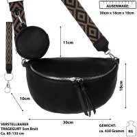 Bauchtasche  Umhängetasche Crossbody-Bag Hüfttasche Kunstleder Italy-Design