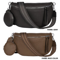Bauchtasche  Umhängetasche Crossbody-Bag Hüfttasche Kunstleder Italy-Design
