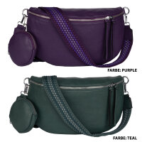 Bauchtasche  Umhängetasche Crossbody-Bag Hüfttasche Kunstleder Italy-Design