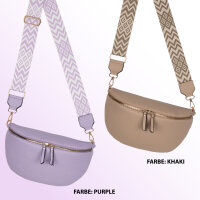 Bauchtasche Umhängetasche Crossbody-Bag Hüfttasche Kunstleder Italy-Design