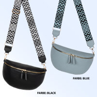 Bauchtasche Umhängetasche Crossbody-Bag Hüfttasche Kunstleder Italy-Design