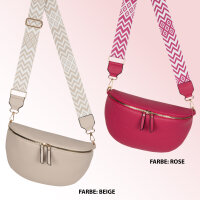 Bauchtasche Umhängetasche Crossbody-Bag Hüfttasche Kunstleder Italy-Design