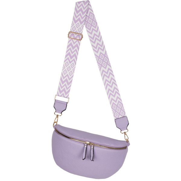 Bauchtasche Umhängetasche Crossbody-Bag Hüfttasche Kunstleder Italy-Design PURPLE