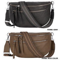Bauchtasche  Umhängetasche Crossbody-Bag Hüfttasche Kunstleder Italy-Design