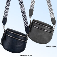 Bauchtasche Umhängetasche Crossbody-Bag Hüfttasche Kunstleder Italy-Design