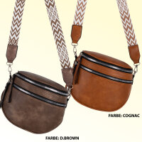 Bauchtasche Umhängetasche Crossbody-Bag Hüfttasche Kunstleder Italy-Design