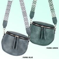 Bauchtasche Umhängetasche Crossbody-Bag Hüfttasche Kunstleder Italy-Design