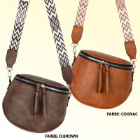 Bauchtasche Umhängetasche Crossbody-Bag Hüfttasche Kunstleder Italy-Design