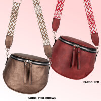 Bauchtasche Umhängetasche Crossbody-Bag Hüfttasche Kunstleder Italy-Design