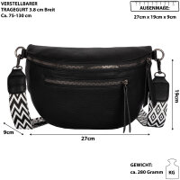 Bauchtasche Umhängetasche Crossbody-Bag Hüfttasche Kunstleder Italy-Design
