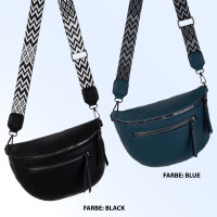 Bauchtasche Umhängetasche Crossbody-Bag Hüfttasche Kunstleder Italy-Design