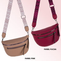 Bauchtasche Umhängetasche Crossbody-Bag Hüfttasche Kunstleder Italy-Design