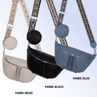 Bauchtasche  Umhängetasche Crossbody-Bag Hüfttasche Kunstleder Italy-Design