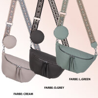 Bauchtasche  Umhängetasche Crossbody-Bag Hüfttasche Kunstleder Italy-Design