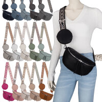 Bauchtasche  Umhängetasche Crossbody-Bag Hüfttasche Kunstleder Italy-Design