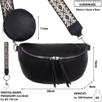 Bauchtasche  Umhängetasche Crossbody-Bag Hüfttasche Kunstleder Italy-Design