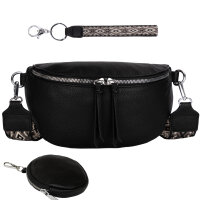 Bauchtasche  Umhängetasche Crossbody-Bag Hüfttasche Kunstleder Italy-Design