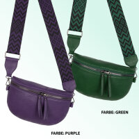 Bauchtasche Umhängetasche Crossbody-Bag Hüfttasche Kunstleder Italy-Design