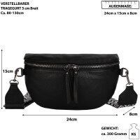 Bauchtasche Umhängetasche Crossbody-Bag Hüfttasche Kunstleder Italy-Design
