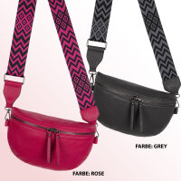 Bauchtasche Umhängetasche Crossbody-Bag Hüfttasche Kunstleder Italy-Design