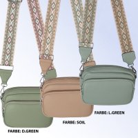 Bauchtasche  Umhängetasche Crossbody-Bag Hüfttasche Kunstleder Italy-Design