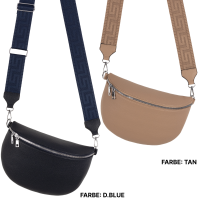 Bauchtasche XL Umhängetasche Crossbody-Bag Hüfttasche Kunstleder Italy-Design