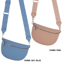 Bauchtasche XL Umhängetasche Crossbody-Bag Hüfttasche Kunstleder Italy-Design