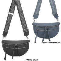 Bauchtasche Umhängetasche Crossbody-Bag Hüfttasche Kunstleder Italy-Design