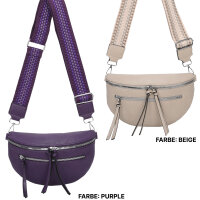 Bauchtasche Umhängetasche Crossbody-Bag Hüfttasche Kunstleder Italy-Design