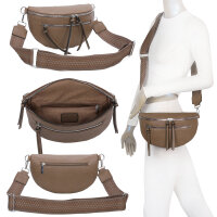 Bauchtasche Umhängetasche Crossbody-Bag Hüfttasche Kunstleder Italy-Design