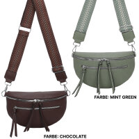 Bauchtasche Umhängetasche Crossbody-Bag Hüfttasche Kunstleder Italy-Design