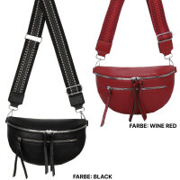 Bauchtasche Umhängetasche Crossbody-Bag Hüfttasche Kunstleder Italy-Design
