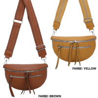 Bauchtasche Umhängetasche Crossbody-Bag Hüfttasche Kunstleder Italy-Design