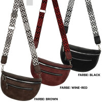 Bauchtasche Umhängetasche Crossbody-Bag Hüfttasche Kunstleder Italy-Design