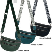 Bauchtasche Umhängetasche Crossbody-Bag Hüfttasche Kunstleder Italy-Design
