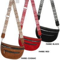 Bauchtasche Umhängetasche Crossbody-Bag Hüfttasche Kunstleder Italy-Design