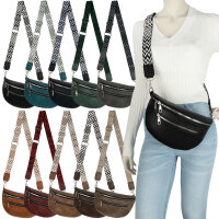 Bauchtasche Umhängetasche Crossbody-Bag Hüfttasche Kunstleder Italy-Design