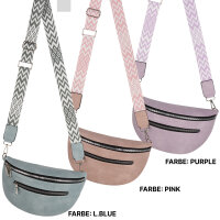 Bauchtasche Umhängetasche Crossbody-Bag Hüfttasche Kunstleder Italy-Design
