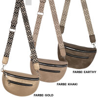 Bauchtasche Umhängetasche Crossbody-Bag Hüfttasche Kunstleder Italy-Design
