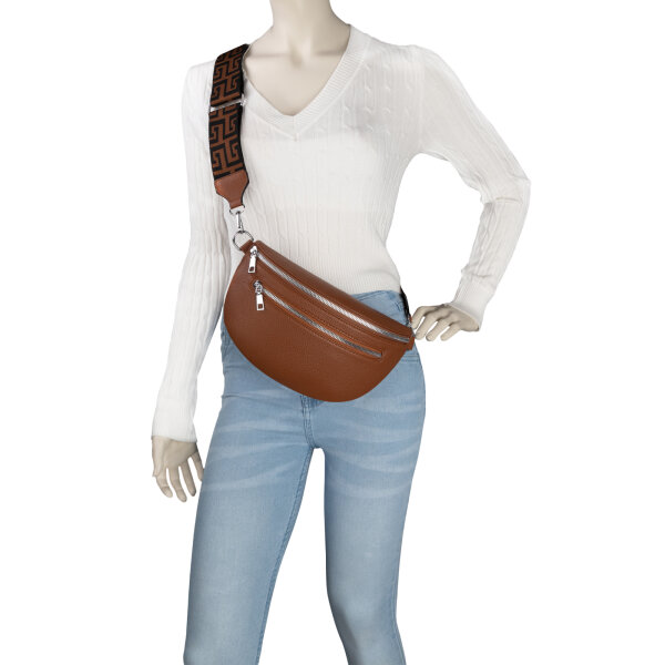 Bauchtasche Umhängetasche Crossbody-Bag Hüfttasche Kunstleder Italy-Design