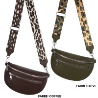 Bauchtasche Umhängetasche Crossbody-Bag Hüfttasche Kunstleder Italy-Design