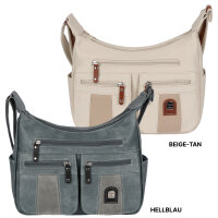 Damen Tasche Schultertasche Umhängetasche Crossover Bag Leder Optik Handtasche