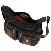 Damen Tasche Schultertasche Umhängetasche Crossover Bag Leder Optik Handtasche