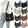 Damen Tasche Schultertasche Umhängetasche Crossover Bag Leder Optik Handtasche
