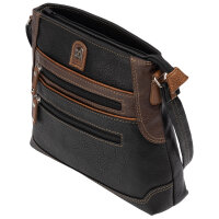 Damen Tasche Schultertasche Umhängetasche Crossover Bag Leder Optik Handtasche