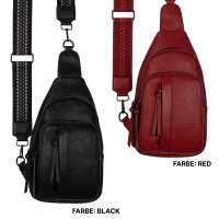 Brusttasche Umhängetasche Schultertasche Cross Body Bag Kunstleder Italy-Design