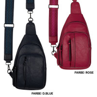 Brusttasche Umhängetasche Schultertasche Cross Body Bag Kunstleder Italy-Design