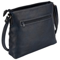 Damen Tasche Schultertasche Umhängetasche Crossover Bag Leder Optik Handtasche BLAU