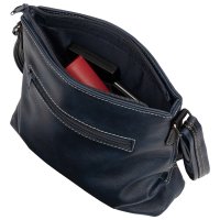 Damen Tasche Schultertasche Umhängetasche Crossover Bag Leder Optik Handtasche BLAU